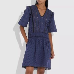 Coach Broderie Anglaise Mini Dress NWT